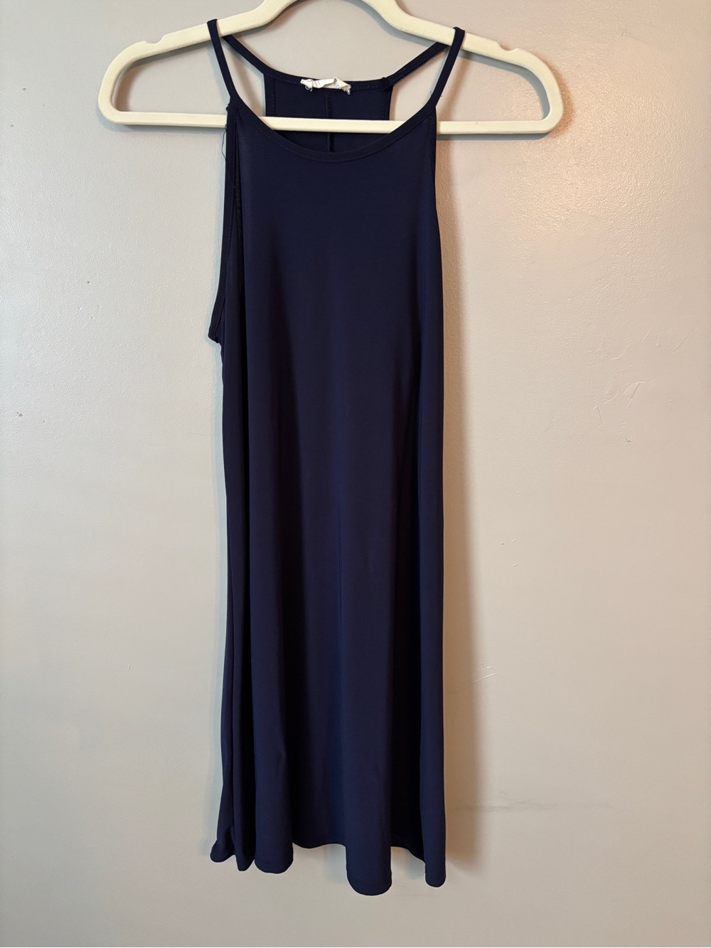 Pinc Navy Sleeveless Midi Swing Dress